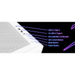 XPG STARKER AIR BTF, Blanco, soporta placas base con diseño de conector inverso, Torre Media ATX, 2.5'' y 3.5'' pulgadas x2, I/O: USB-C x1, USB-A x2, Audio HD x1, control LED x1, Reinicio x1, Poder x1, Ventilador ARGB: 4 x Ventiladores de 120mm (Frontal x3, Trasero x1), Ventilador: (Trasero x1), 2 Años de Garantía - Imagen 2