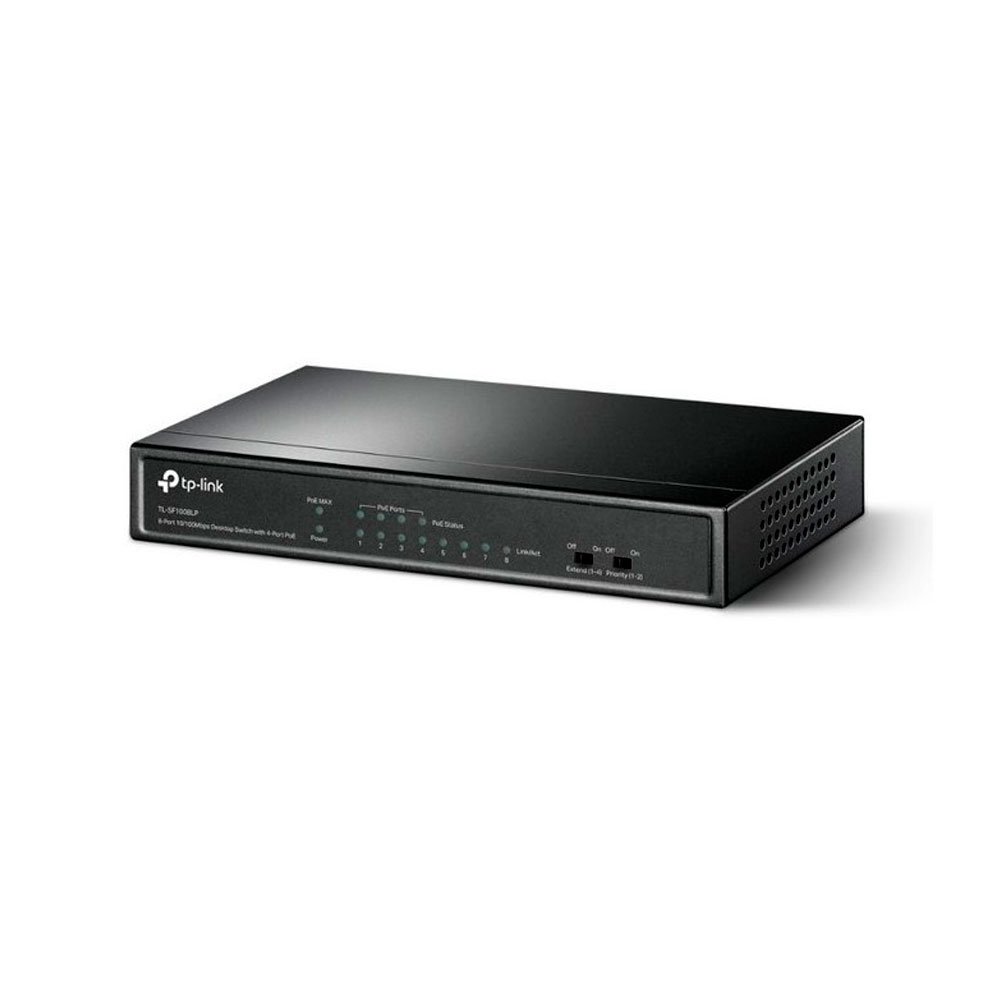 TL-SF1008LP_2 Switch TPLINK de Escritorio de 8 Puertos a 10 / 100Mbps con PoE en 4 Puertos NO Administrable COLOR Negro - Imagen 3