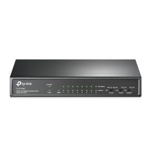 Switch TPLINK PoE de escritorio de 9 puertos a 10/100 Mbps con PoE + de 8 puertos, 8 puertos PoE + de 10/100 Mbps,