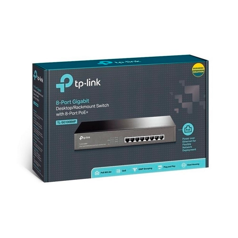 TL-SG1008MP Switch TP-LINK PoE de 8 Puertos Gigabit COLOR Negro - Imagen 1
