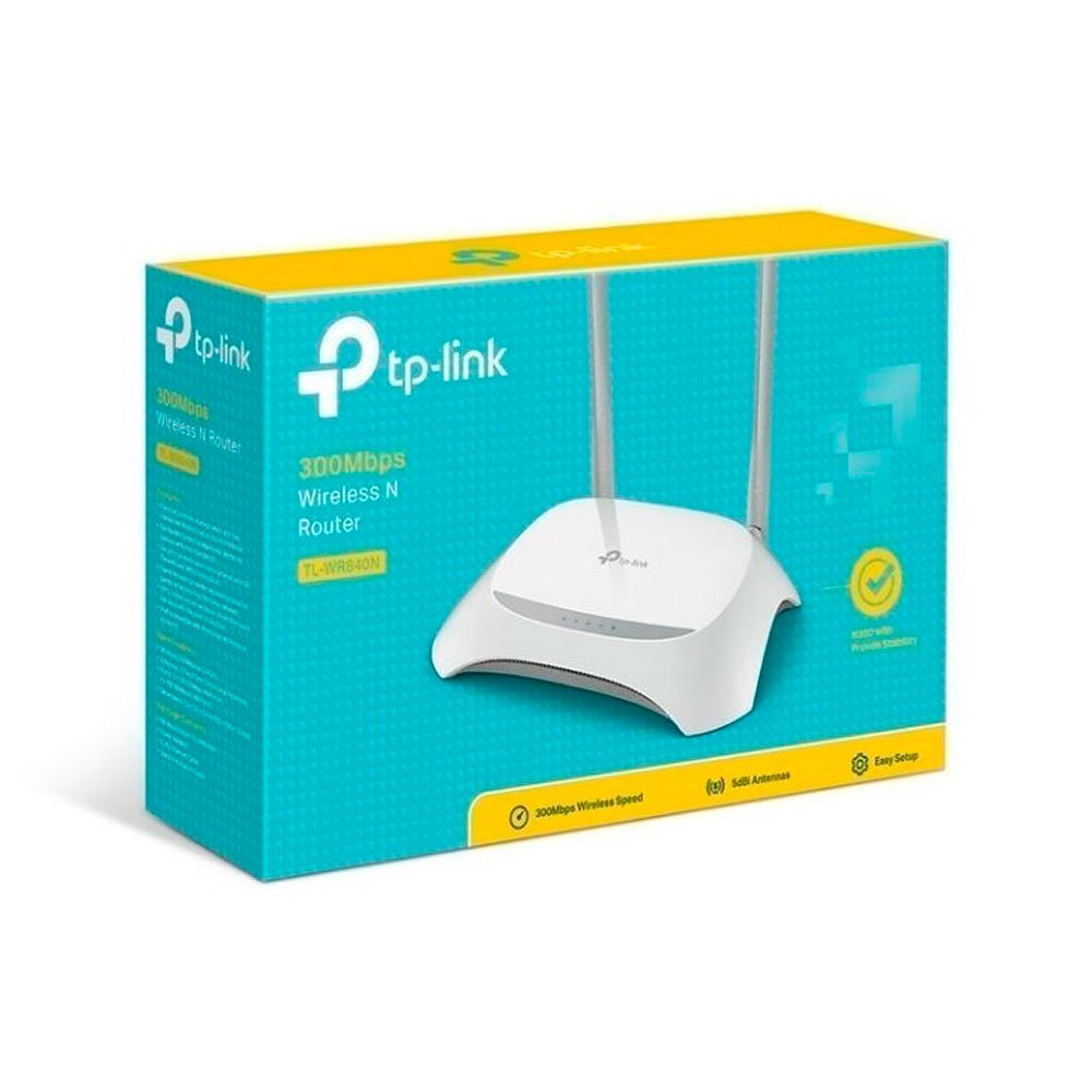TL-WR840N Router TPLINK Inalámbrico 300Mbps 2 Antenas Externas COLOR Blanco - Imagen 1