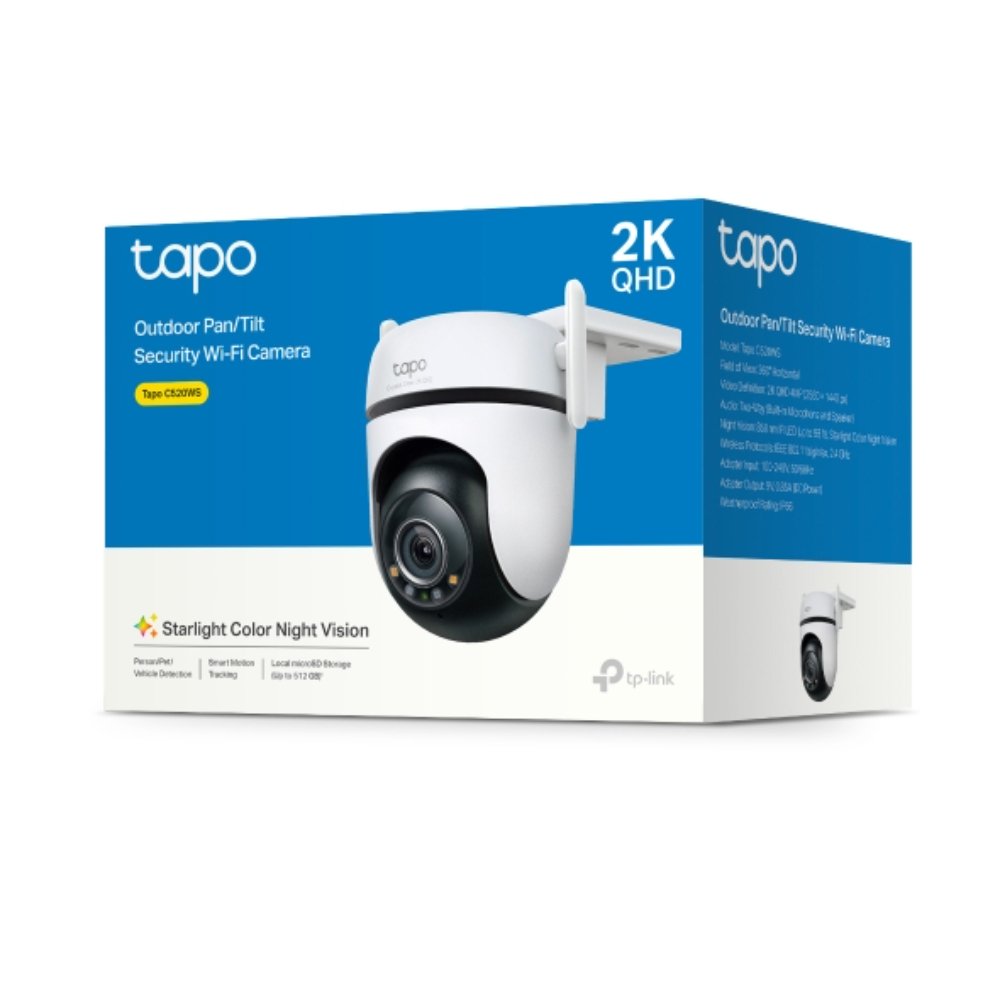 Tapo20C520WS_2 Cámara TAPO TPLINK de Vigilancia Wi-Fi para Exteriores con Visión Nocturna a Color y Detección IA Avanzada - Imagen 3