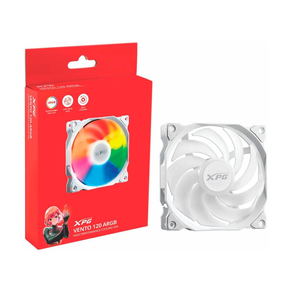 VENTO120ARGBPWM-WHCWW-1 Fan Cooler (Ventilador) XPG by ADATA VENTO ARGB Blanco / 1.2 - Imagen 1